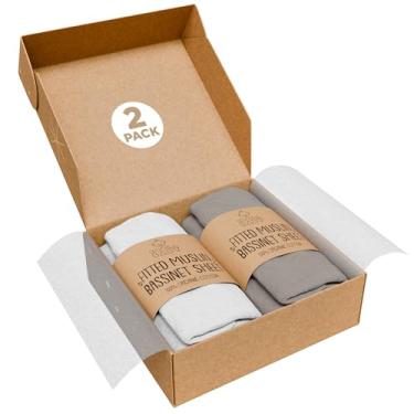 Imagem de Lençol de berço para colchão de berço - 100% algodão de musselina orgânico - Lençóis macios e aconchegantes ajustados para Maxi COSI Iora, Angelbliss, Baby Joy & Kids Club Bedside Sleeper - pacote com