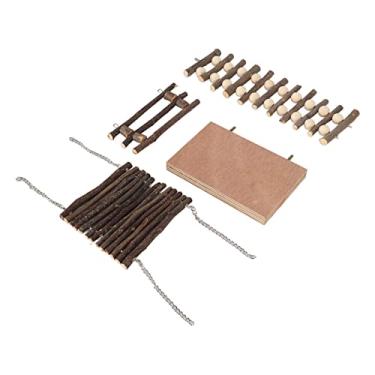 Imagem de Plataforma de Jogo de Madeira para Hamster, Plataforma de Moagem de Dentes, Rampas, Brinquedos de Playground para Hamster, Brinquedo Bem Pensado Com Cerca de Jum, Clim e