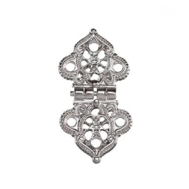 Imagem de Dobradiça Indiana 4 Peças Decoração Caixas Artesanato Mdf - Metallica 