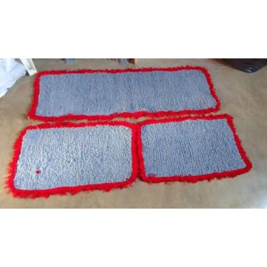 Imagem de Conjunto de cozinha com 2tapetes 60/40cm e 1passadeira com 150/40cm - 