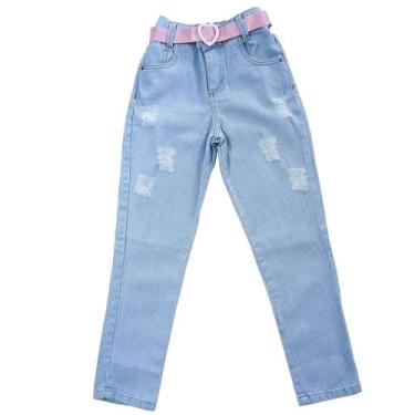 Imagem de Calça Jeans Feminina Infantil e Juvenil 2 a 16 Anos - Dani Baby