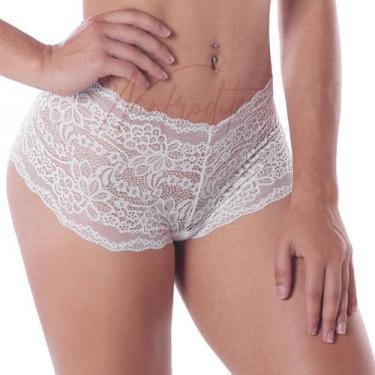 Imagem de Calcinha Caleçon Cueca Boxer Feminina Short, Renda Kit C/ 2 - Prime Li