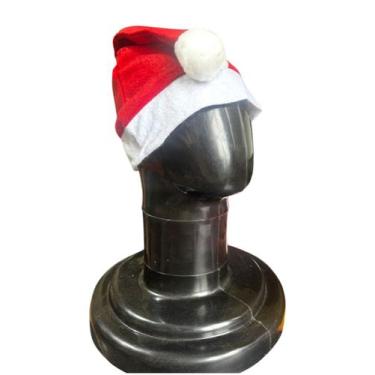 Imagem de Kit 10 Gorro Papai Noel Em Feltro C/ Pom Pom Fantasia Natal - Genérica