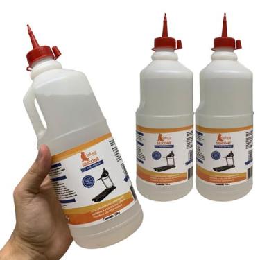 Imagem de Kit 2 Litros Silicone Lubrificante Esteira e Bicicleta Elétrica e Uso 