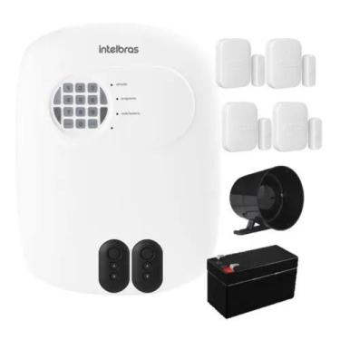 Imagem de Kit Alarme Intelbras Residencial Comercial 4 Sensores 24 Net
