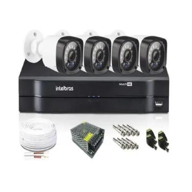 Imagem de Kit Cftv 4 Câmeras Full Hd 1080p 2mp Dvr Intelbras Mhdx 1104