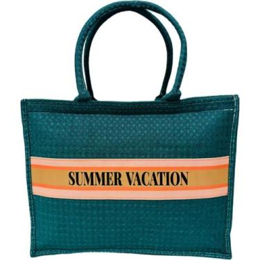Imagem de Bolsa Tote Feminina Verde Verão Praia Férias Casual Viagem - Lis