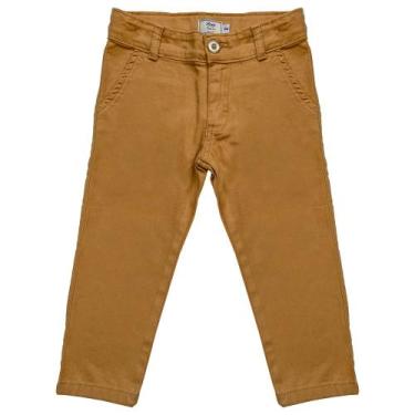 Imagem de Calça Infantil Look Jeans Alfaiataria Collor, Ferrugem, 02