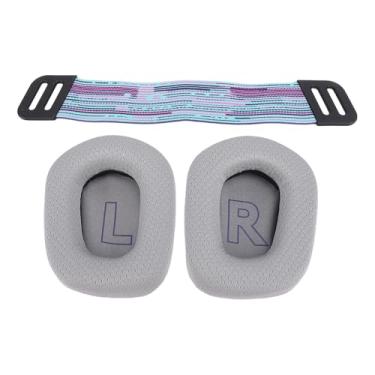 Imagem de Almofadas de Almofadas de Ouvido + Substituição de Faixa de Cabeça para Fone de Ouvido Sem Fio G733/fone de Ouvido para Jogos Com Fio G335, Com Malha Respirável Macia (Cinza)
