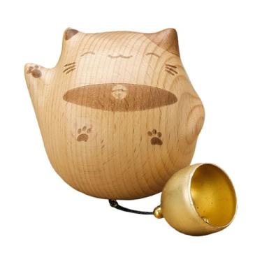 Imagem de Ｂｅｓｇａ Campainha de madeira dos desenhos animados ornamento para abertura de porta exclusivo pendurado sino presente entrada campainha para geladeira