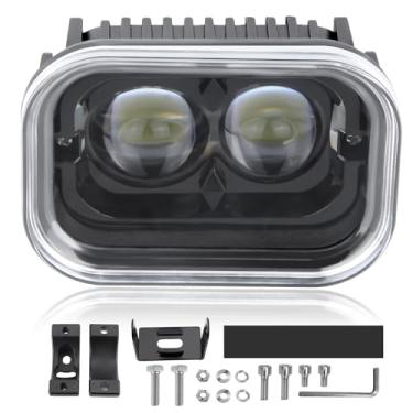 Imagem de OPL5 Luzes de condução universais de motocicleta de 10,16 cm, 45 W, barra de luz de trabalho de LED, luzes de LED para motocicleta com feixe alto/baixo branco para quadriciclo, caminhão, e-bike (1