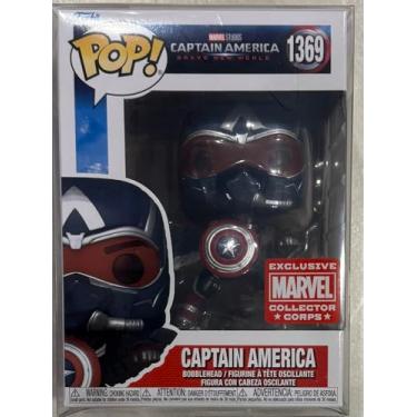 Imagem de POP Funko Marvel Collector Corps 85º aniversário exclusivo Capitão América, Admirável Mundo Novo, Capitão América #1369 com estojo de acrílico