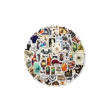 Imagem de 50 adesivos góticos de farmacêutico, adesivos de vinil à prova d'água para garrafas de água, laptop, scrapbook, adesivos de desenho animado para adolescentes e adultos