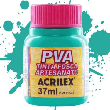 Imagem de Tinta PVA Fosca para Artesanato Acrilex Cores Frias 37ml - 03240, TURQ