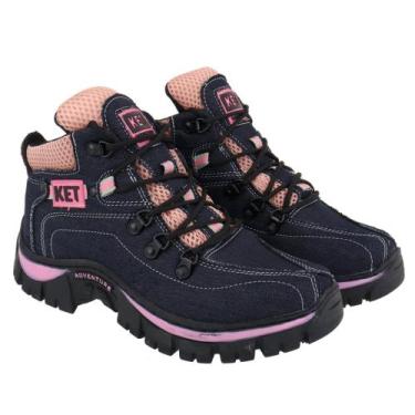 Imagem de Bota Infantil Meninas Coturno Tenis Adventure Jeans/rosa Ketter Boots,