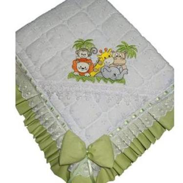 Imagem de Manta para bebê matelada /safari grippir - Brilho baby, verde cha