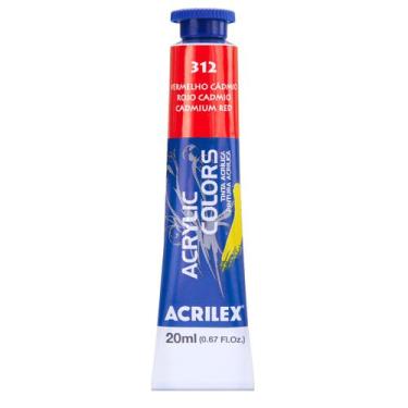 Imagem de Tinta Acrylic Colors Acrilex 20ml 312 Vermelho de Cádmio, 312 - VERMEL