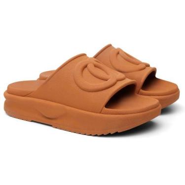 Imagem de Papete Feminino Slide Nuvem Confortável Leve Macia Caramelo - Tribo St