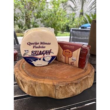 Imagem de Kit Queijo Minas Padrão Suaçuí 800g + Goiabada Cascão Barra 500g – Combinação Perfeita de Sabores Mineiros para Degustação e Sobremesas