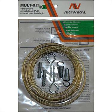 Imagem de Varal De Aco Multi 15Mt 3,30Mm C/Kit - ART VARAL
