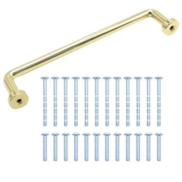 Imagem de LIDSCURA 6 peças de puxador de barra de armário de latão antigo de centro a centro, puxador de armário de liga de zinco, puxadores de gaveta vintage para armário clássico retrô para ferragens de