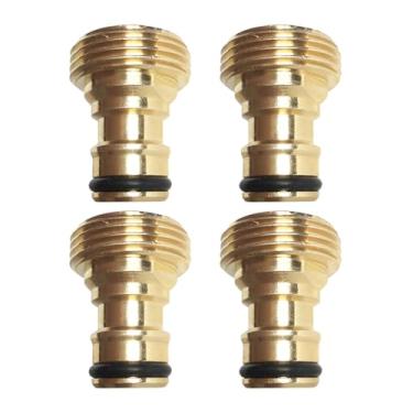 Imagem de RLECS Adaptador de conexão rápida para mangueira de jardim macho de 1,9 cm (3/10.2 cm) Acessórios de encanamento adequados para bocal de lavagem de carro e sistemas de irrigação por gotejamento