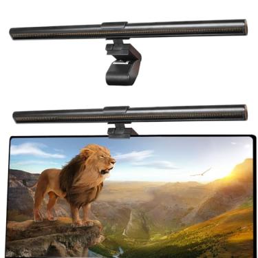 Imagem de iQuincy Barra de luz para monitor de computador, lâmpada de monitor com controle de toque, alimentada por USB, lâmpada de mesa de monitor regulável, barra de LED sem brilho da tela para escritório