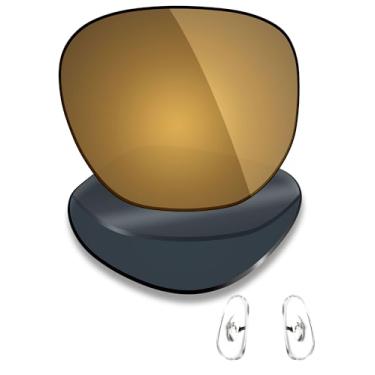 Imagem de Mryok Lentes de reposição polarizadas e peças de nariz para Ray-Ban New Clubmaster RB4416 53 mm - Ouro bronze