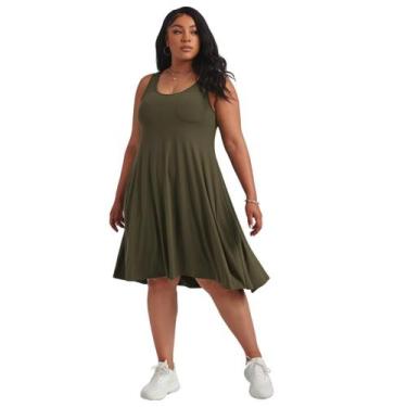 Imagem de Kit Vestido Regata Feminino Plus Size Soltinho Moda Verão Saruel - NaC