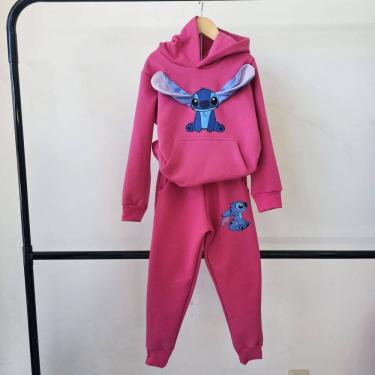Imagem de Conjunto moletom Stitch 3D - roupa de inverno