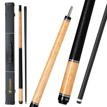Imagem de CUEDESG Taco de piscina de fibra de carbono 10,5 mm/11,8 mm/12,5 mm, bastão de piscina de baixa deflexão, bastão profissional com estojo... (olho cego_cor natural, 12,5 mm)