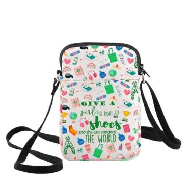 Imagem de WZMPA Bolsa tiracolo Irish Dance Teacher Gift The Right Shoes And She Can Conquer Shoulder Bag Irish Dancer Merch, Give a Shoes-cb, Bolsa tiracolo