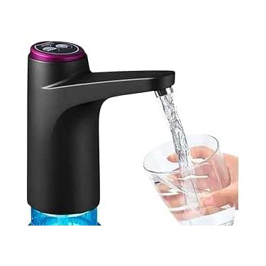 Imagem de Dispenser Para Galão De Água Mineral 10 E 20 Litros Ideal Para Uso Doméstico Bomba Galão De Água Bebedouro Recarregável Bivolt (Preto)