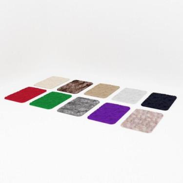 Imagem de Kit Jogo 10 Tapetes 60 X 40 Cm Peludo Banheiro Porta - Tapetes Saturs