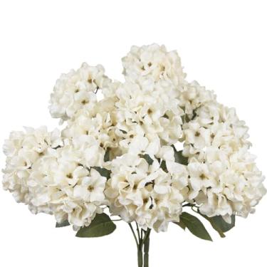 Imagem de FAICOIA 2 peças de flores artificiais hortênsia branca