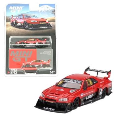 Imagem de Diecast Model Car Compatible with Mini GT 1:64 Nissan Skyline LB-ER34 Super Silhouette Red/Black Limited Edition MGT00843