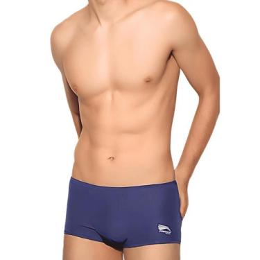 Imagem de Sunga De Praia Boxer Masculina Lisa Adulto - Progne Sports, Azul, Mari