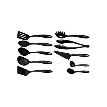 Imagem de Jogo de Utensílios para Cozinha Tramontina Ability em Nylon Preto – 10 Peças