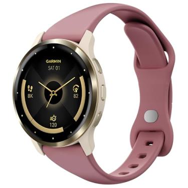 Imagem de Laband Pulseira de relógio fina de silicone de 22 mm compatível com Garmin Venu 3/Venu 2/Venu 4 de 45 mm/Vivoactive 4, pulseira de substituição fina e estreita para Forerunner 570 47 mm/265/255/255
