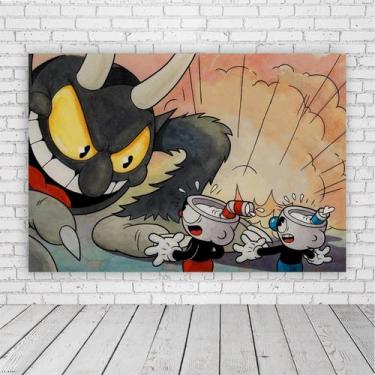 Imagem de Painel Retangular Cuphead Boss 1,5X1,0M Lona Fosca - 3M