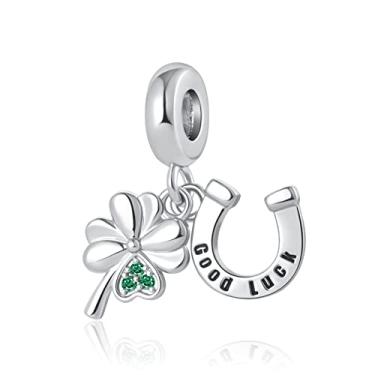 Imagem de DWJSu Pulseira CharMS de Natal Esposa Mama Bea Contas Borrão Cristal Borboleta Girassol Cruz Religioso CharMS, Cristal, Base