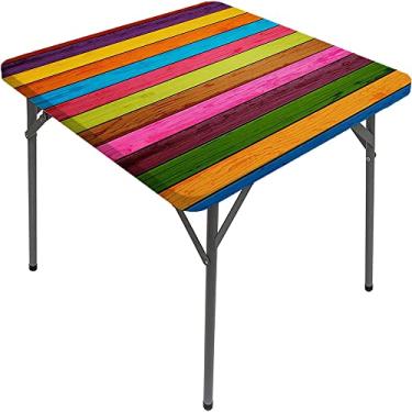 Imagem de Toalha de mesa oval de madeira, estampa de textura de prancha de madeira, para jantar na cozinha, festa, férias, Natal, buffet, serve para mesa de 122 x 172 cm