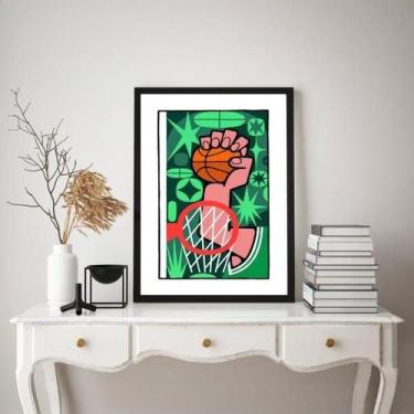 Imagem de Quadro Decorativo Esporte Basquete Pop Art 24X18Cm - Quadros On-Line