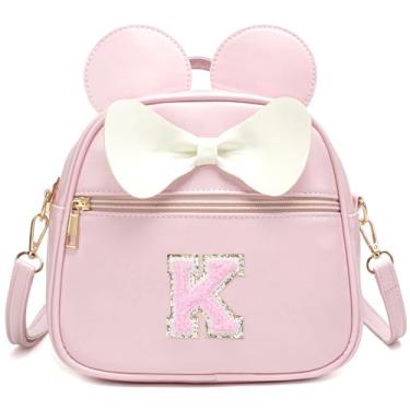 Imagem de PRLINJSK Bolsa infantil para meninas, presente de aniversário para meninas, bolsa tiracolo com mouse, mini mochila, presente, K rosa, P