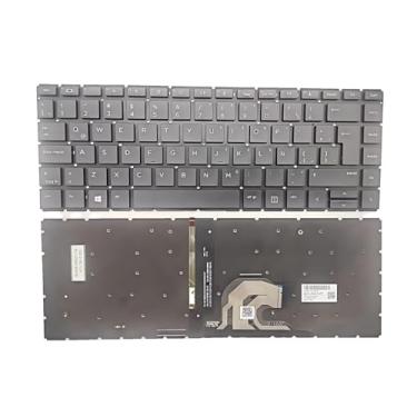 Imagem de Teclado de substituição para laptop teclado espanhol latino para HP Probook 440 G6 440 G7 445 G6 445 G7 445R G6 445R G7, Pro 14 G3 Series Laptop retroiluminação preta