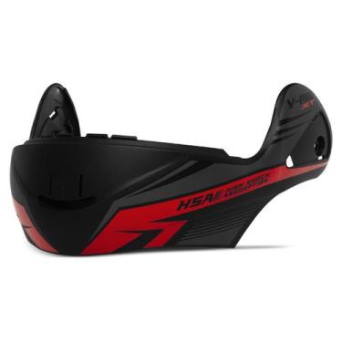 Imagem de Queixeira Completa Capacete Escamoteável Pro Tork V-Pro Jet 3, VERMELH