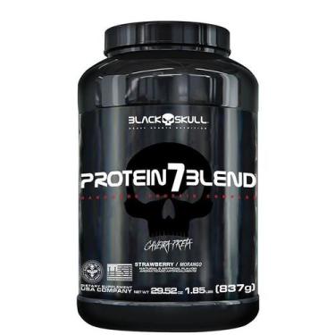 Imagem de Protein 7 blend 840 g - black skull (morango), MORANGO, 840 G