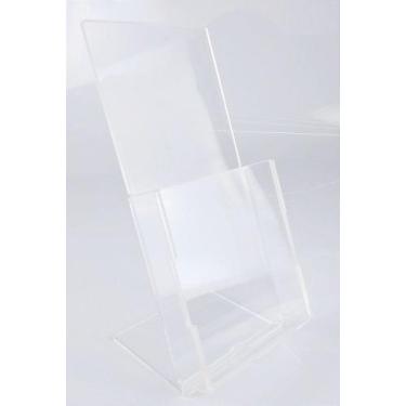 Imagem de Display Expositor Porta Folder (10cm x 22cm) Modelo de mesa em Acrílic