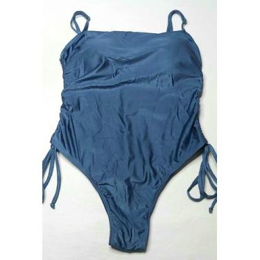 Imagem de Maiô body com bojo ajuste franzido lateral alças ajustáveis - Tropican