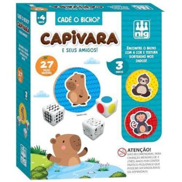 Imagem de Brinquedo Educativo Capivara Cade O Bicho 27 Pecas - NIG BRINQUEDOS